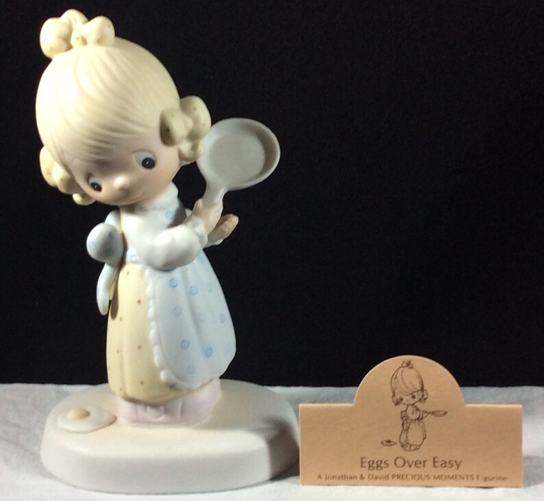 Precious Moments Eggs Over Easy Young Girl With Frying Pan Etsy