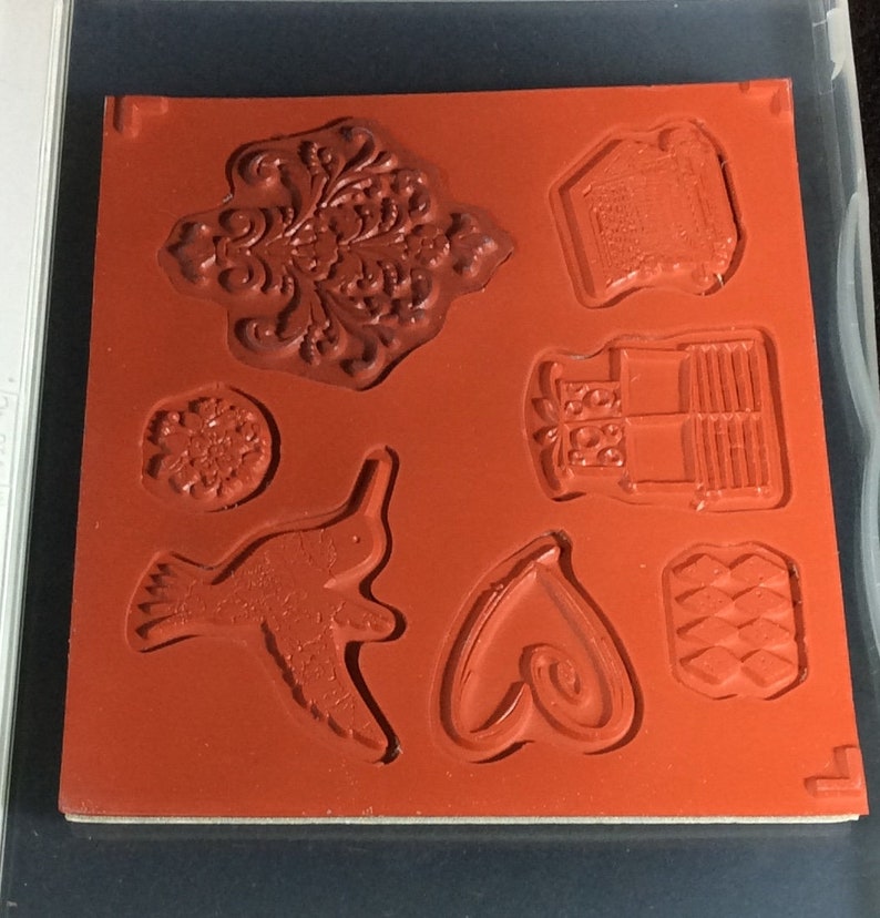 Best of Shelli Cling Mount Rubber Stamp Set From Stampin Up, Heart ...