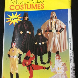 McCall&#39;s Super Hero Halloween Costume Pattern P219, Size 7 - 8, Child&#39;s, Boys&#39;