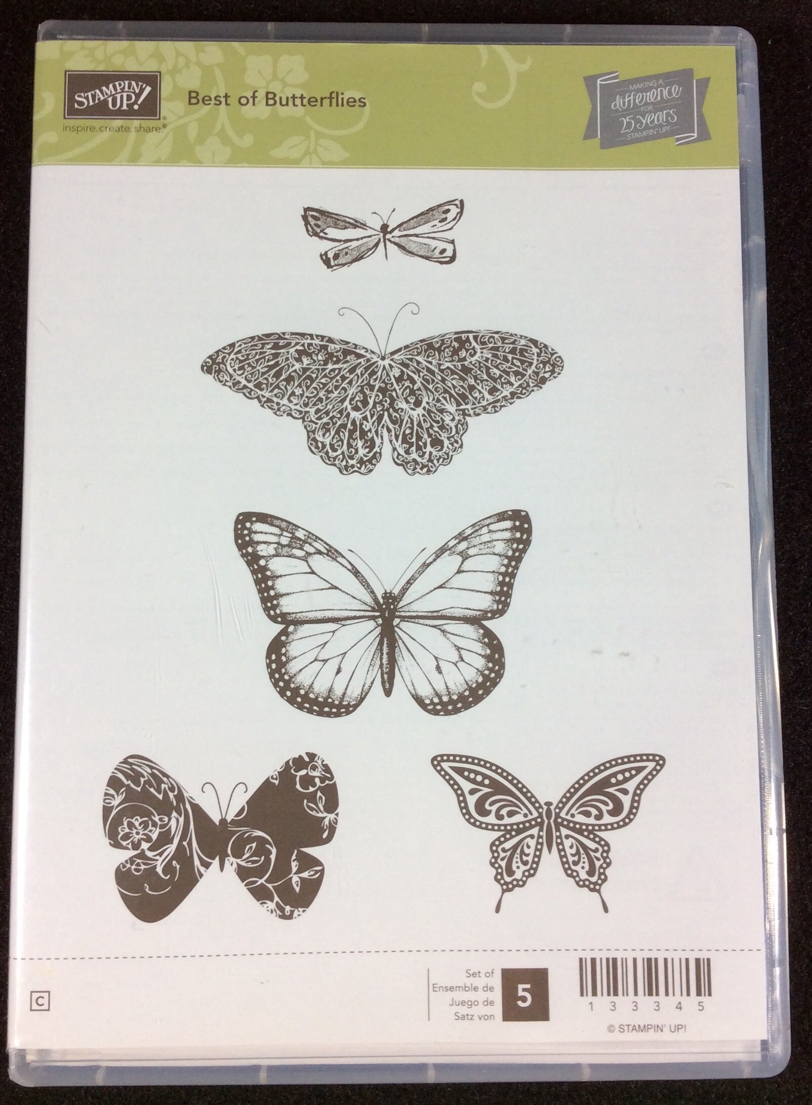 Best of Butterflies Cling Mount Rubber Stamp Set From Stampin - Etsy