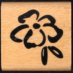 Tiny Floral Wood Mounted Rubber Stamp, Flower, Flowers, Spring, Summer, Garden