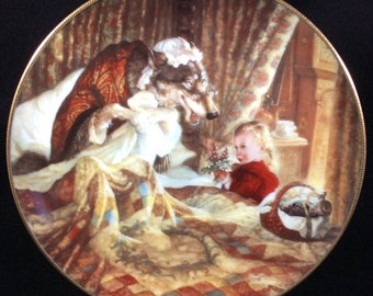 Little Red Riding Hood Collector Plate By Scott, Second Issue In The Classic Fairy Tales Series, Edwin Knowles, 1991