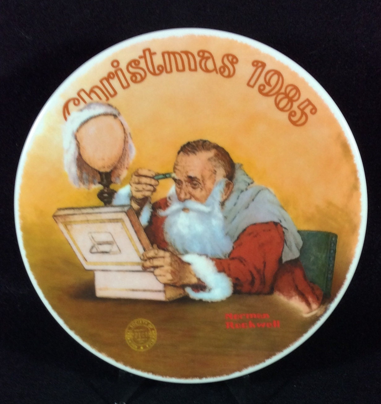 Christmas 1985 Grandpa Plays Santa Collector Plate Series, Holiday