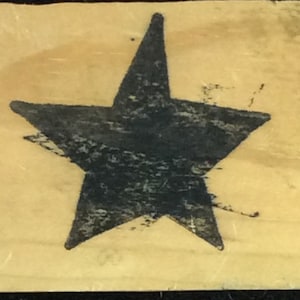 Sello de goma montado en madera maciza estrella, Patriotic, U.S.A., 4 de julio, víspera de Año Nuevo, Navidad