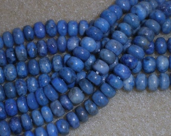 5mm Lapis, Donut/Rondelle Shaped, Stone Beads, 8 Inch Strand