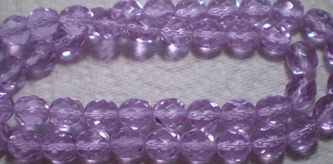 8mm Alexandrite Fire Polish Glass Bead 8 Inch Strand Etsy