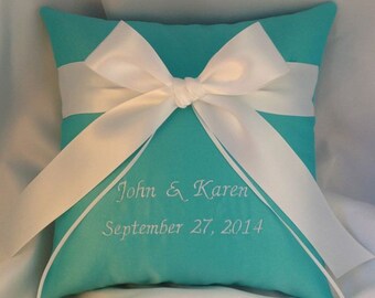 Tiffany Blue Ring Pillow Etsy
