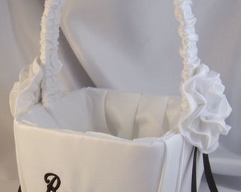Custom Monogram Flower Girl Basket