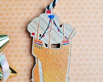 Bristol Boats hanging ornaments - The Matthew only. Lasercut cherry wood veneered MDF.