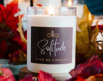 Vela Solitude - Brisa del Océano, Ciprés y Té Blanco: Aromaterapia relajante, regalo de las Escrituras