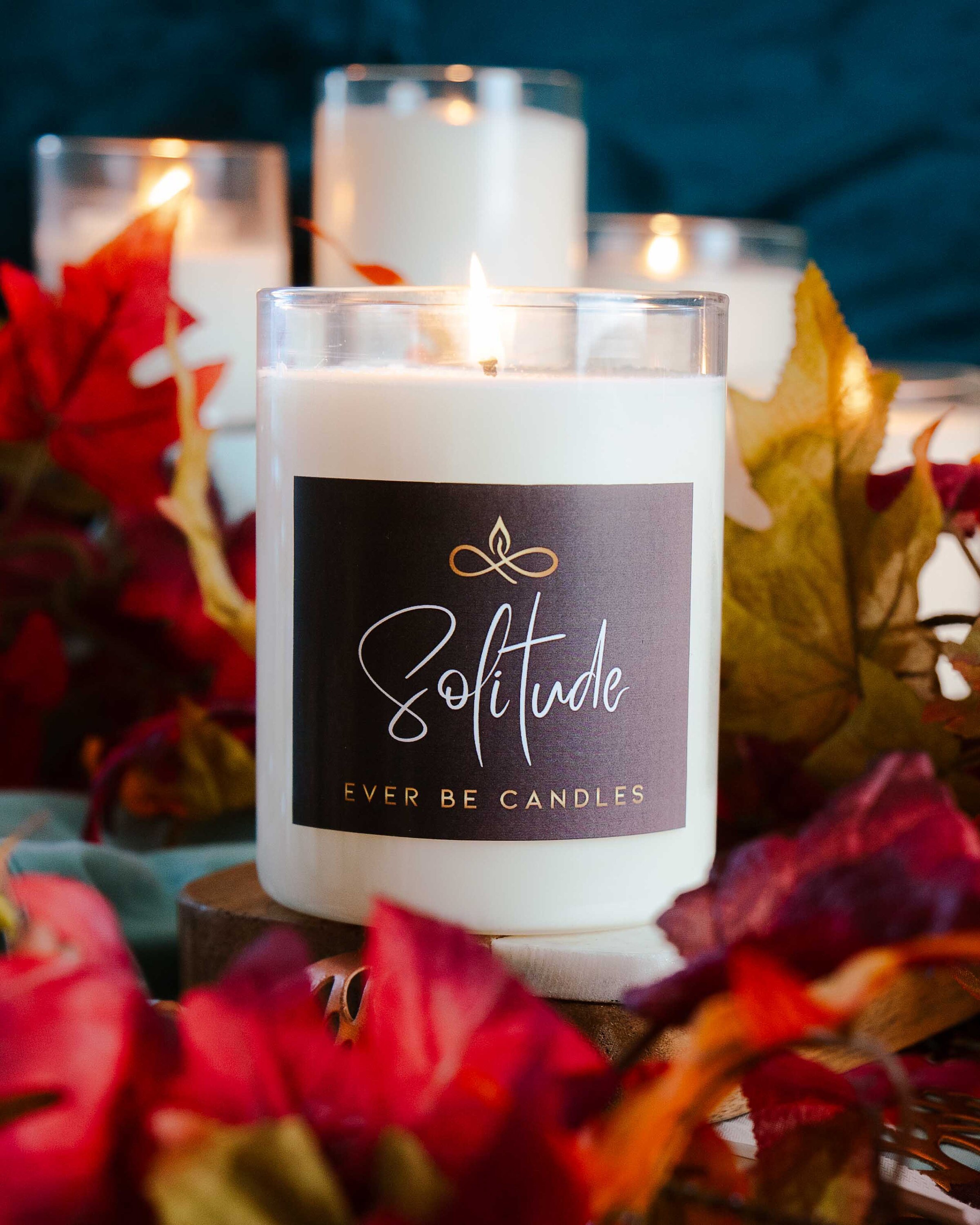 Einsamkeit Kerze- Meeresbrise, Zypresse und weißer Tee Sojakerze