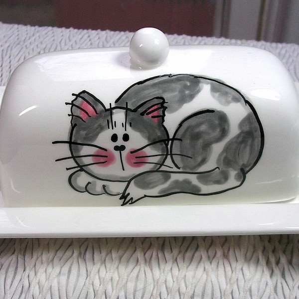 Butter Dishes Cat Etsy