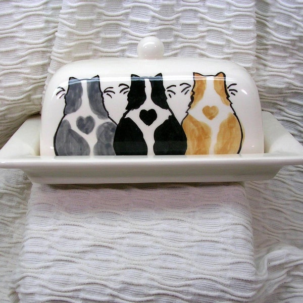 Cat Butter Dish Etsy
