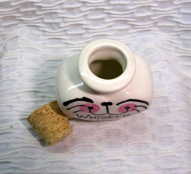 Pottery Heart Jar Kitty Whisker Stash With Paw Prints Handmade by Gracie image 3