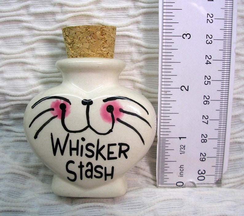 Pottery Heart Jar Kitty Whisker Stash With Paw Prints Handmade by Gracie image 5