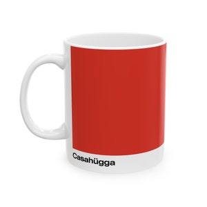 Red Ceramic Mug, 11oz, Coffee Cup, Tea Cup, Perfect for Gifting