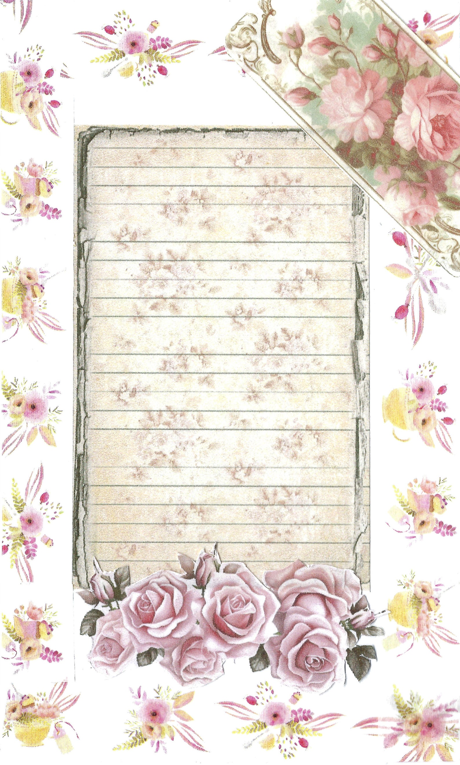Vintage Style Hand Crafted Notepad! Choose Removable Sticky Note or Non ...