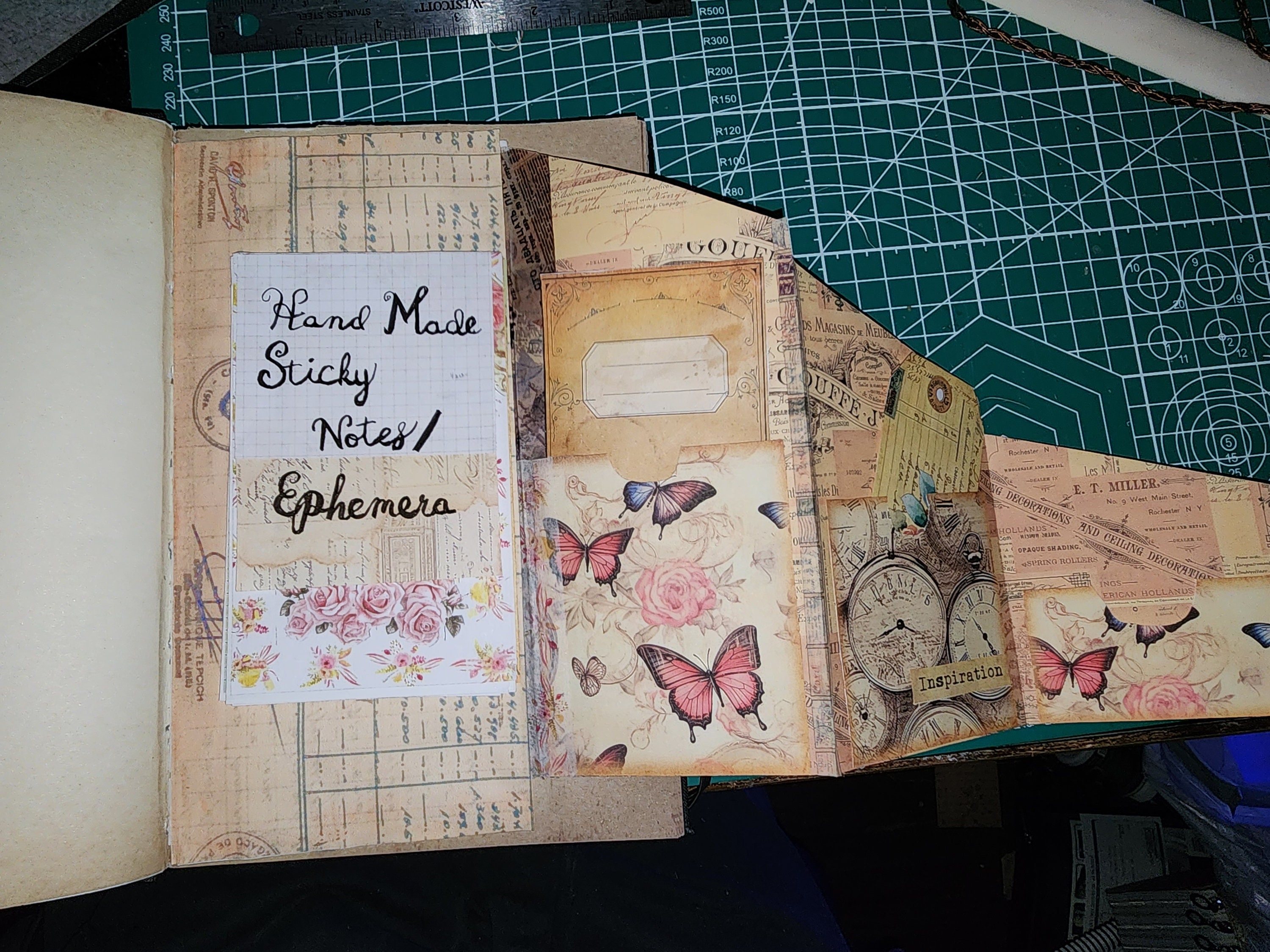 Vintage Style Hand Crafted Notepad! Choose Removable Sticky Note or Non ...