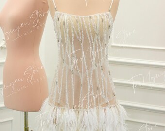 Vestido de novia corto brillante. Encantador mini vestido de recepción. Mini vestido de novia. Vestido de novia corto de noche. Vestido Corto Personalizado.