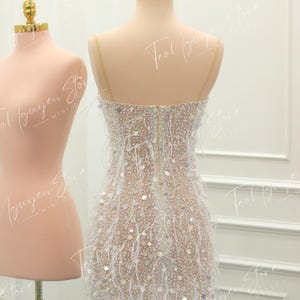 Sparkle Mini Reception Dress, Sparkling Short Wedding Dress, Custom ...