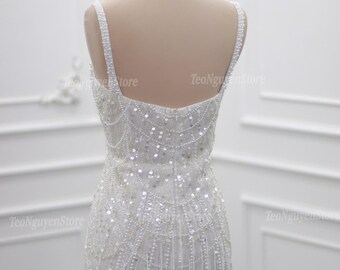 black dress with beaded collar Mac Duggal 10937 Knee Length Wedding Guest Dress– PromGirl main image 0