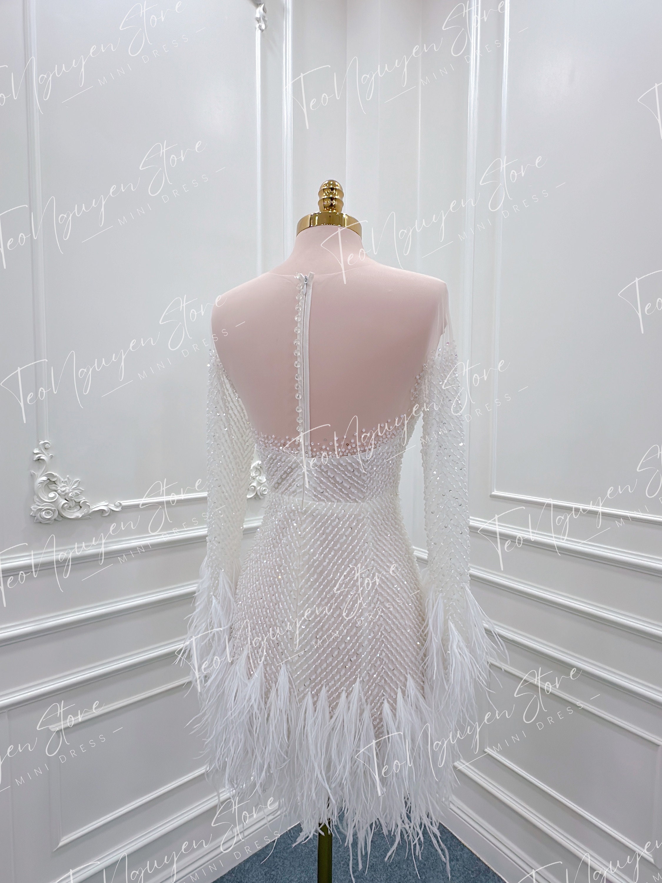 short feather dress Alyce Paris Off Shoulder Feather Short Dress 4649