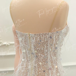 Sparkle Mini Reception Dress, Sparkling Short Wedding Dress, Custom ...