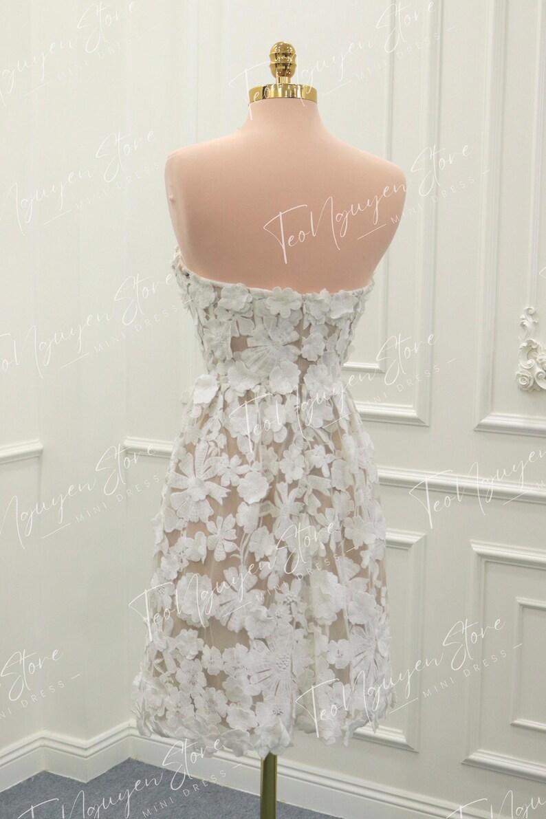 Unique Straps Satin Print Floral Lace Short Birthday Outfits Formal Graduation Homecoming Dress