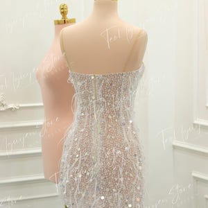 Sparkle Mini Reception Dress, Sparkling Short Wedding Dress, Custom ...