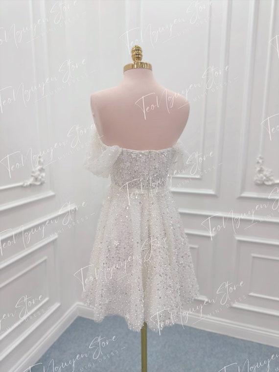 beaded vintage dresses Girls Short Ruffled Dress with Beaded Bodice by Cinderella Couture 501 –  ABC Fashion