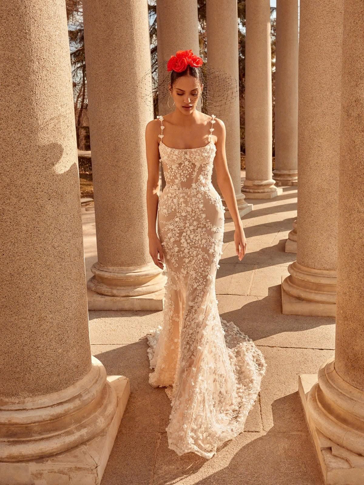 Sheer Lace Wedding Dress