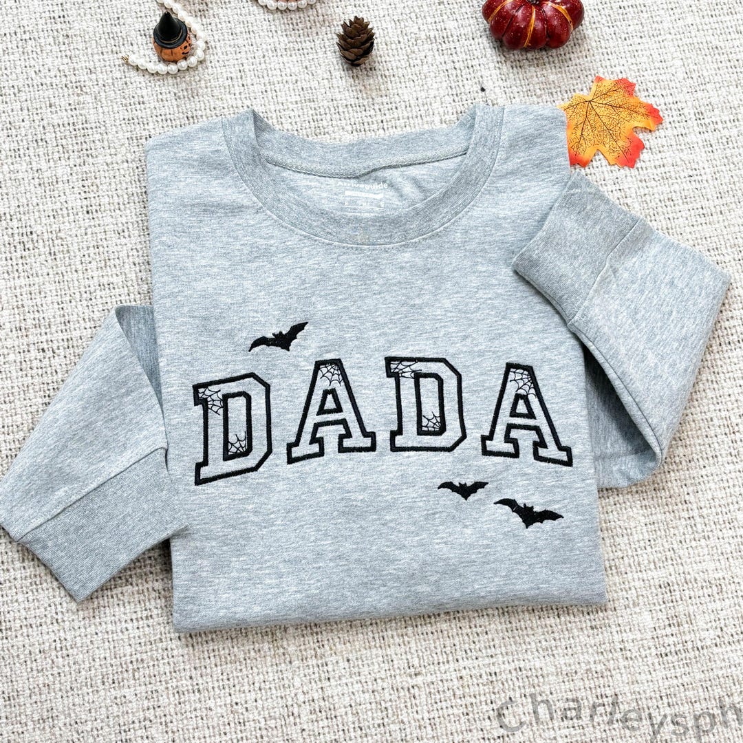 Custom Dada Embroidered Halloween Sweatshirt, Personalized Dad ...