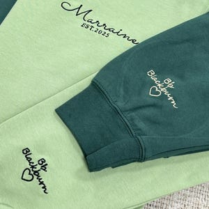 Custom Embroidered Godmother With Kid Names Sweatshirt, GodfatherSweatshirt, God Mother Gift, Godmother Proposal Crewneck, Mother&#39;s Day Gift