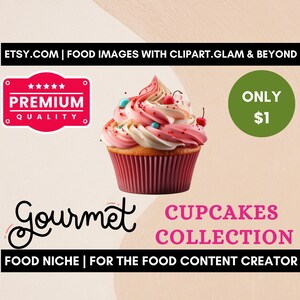 Gourmet Cupcakes-collectie - Premium kwaliteit en hoge resolutie voedselafbeeldingen!
