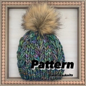The Torrey Toque Pattern, Knitted Hat Pattern, Knitting Pattern, Chunky Hat