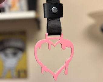 Melted Heart Tsurikawa: JDM Car Charm - 3D Printed