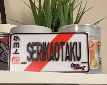 Replika japońskiej tablicy rejestracyjnej - Tagi społecznościowe - Nazwa użytkownika na Instagramie - Nazwa użytkownika - Akcesoria JDM - Tablice JDM