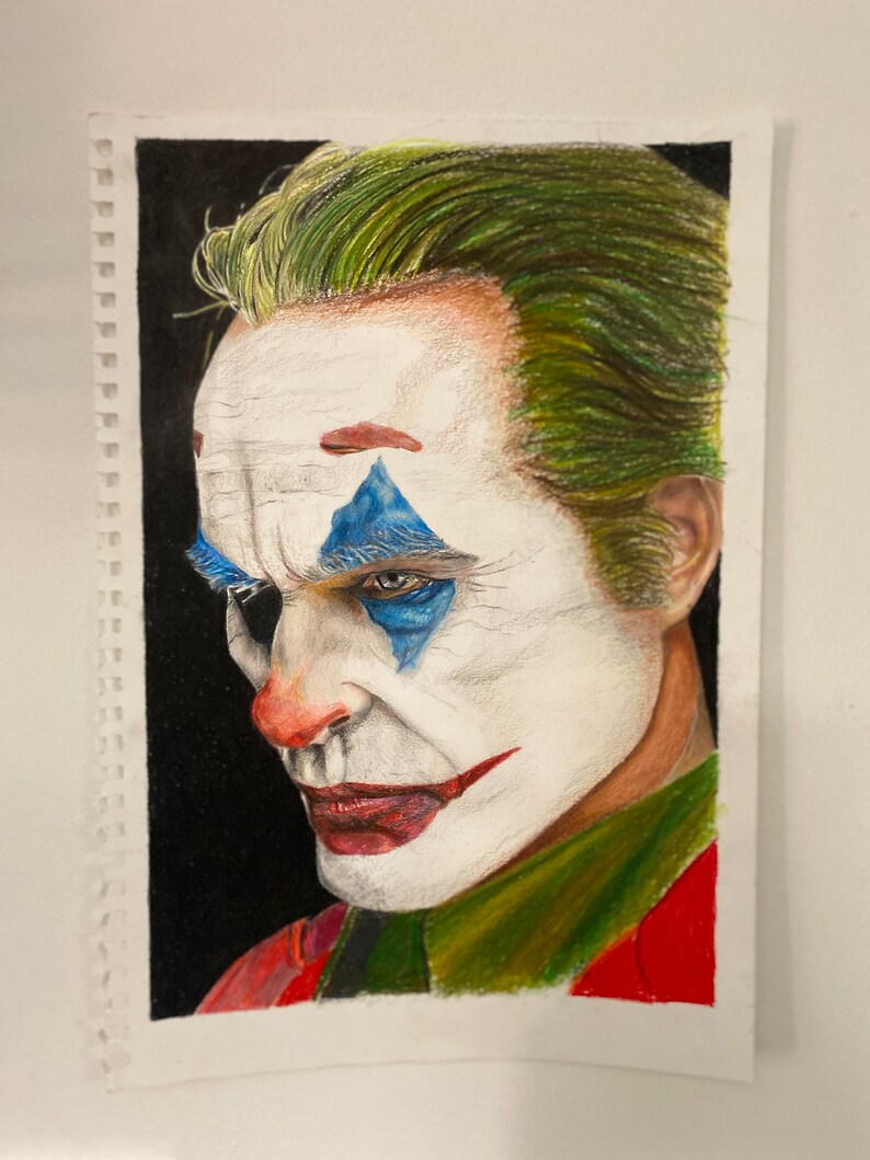 The Joker Colour Pencil Drawing - Etsy
