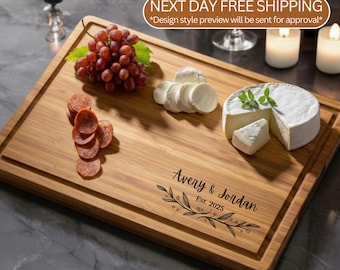 Tabla de cortar personalizada Tabla de charcutería - Regalo perfecto de Navidad, regalo de boda Regalo de inauguración de la casa Aniversario Cumpleaños Regalo corporativo