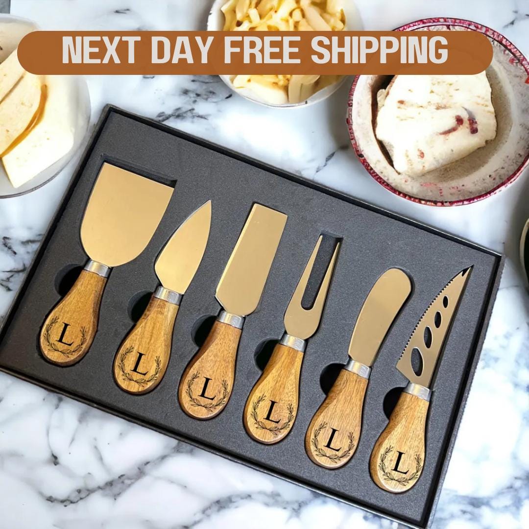 Personalized Cheese Knives Set- Perfect for Bridal Shower, Anniversary, Wedding, Birthday, Anniversary, Engagement, Gift for Mom, Dad