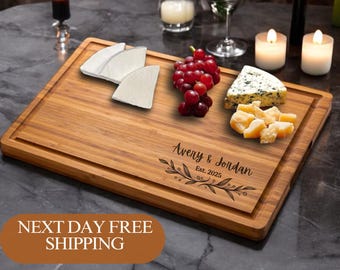 Personalized Cutting board Charcuterie Board -Perfect Wedding Gift, Engagement Gift Housewarming Gift Anniversary Birthday Corporate Gift