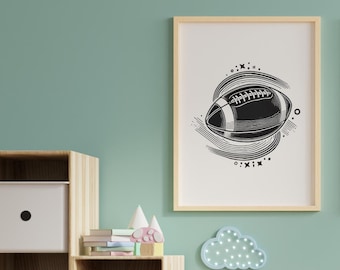 Football Clip Art | PNG, JPG, SVG | Sports Graphic | Instant Download