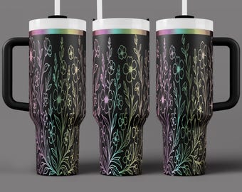 Daisy Flower Tumbler Wrap: Seamless Floral Design (SVG PNG JPG)