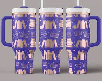 Books Tumbler Wrap SVG | Laser Engraved 40oz, Read More Design (PNG File)