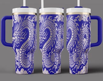 Dragon Tumbler Wrap: Design for 20oz 30oz 40oz Tumblers (Digital Download)