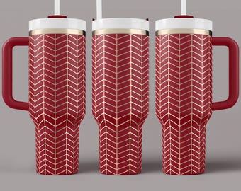 Herringbone Tumbler Wrap Laser SVG - 40oz Geometric Design (Digital Download)