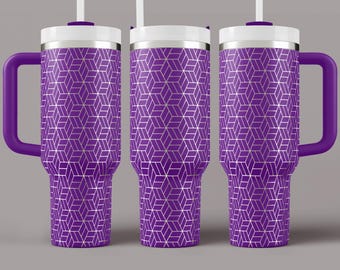3D Illusion Cube Tumbler Wrap Laser SVG - 40oz Tumbler File (Digital Download)