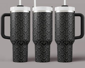 3D Cube Geometric Tumbler Wrap Laser SVG - 40oz (Digital Download)