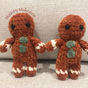 Gingerbread Man - Handmade Crochet Amigurumi Plushie