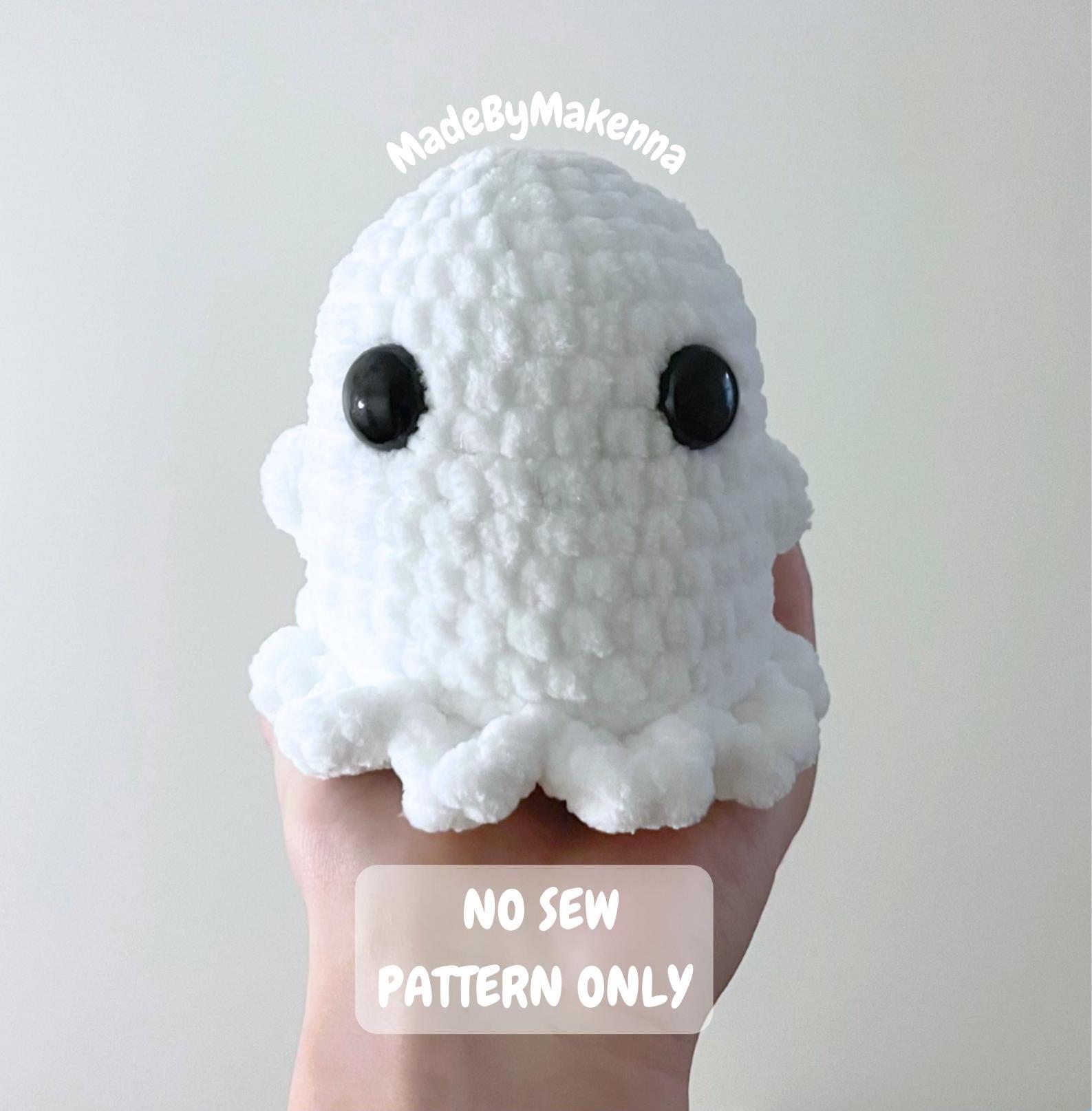 30 Ghost Crochet Patterns for Halloween: Spooky-Cute Amigurumi, Keychains, Bags, and Decor 30 NO SEW Ghost Crochet Pattern – Beginner Amigurumi Plushie (PDF Download)